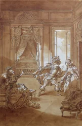 „Zabiji ho...“, scéna z II. dějství „Figarovy svatby“ od Pierra-Augustina Carona de Beaumarchais (1732-99), 1785